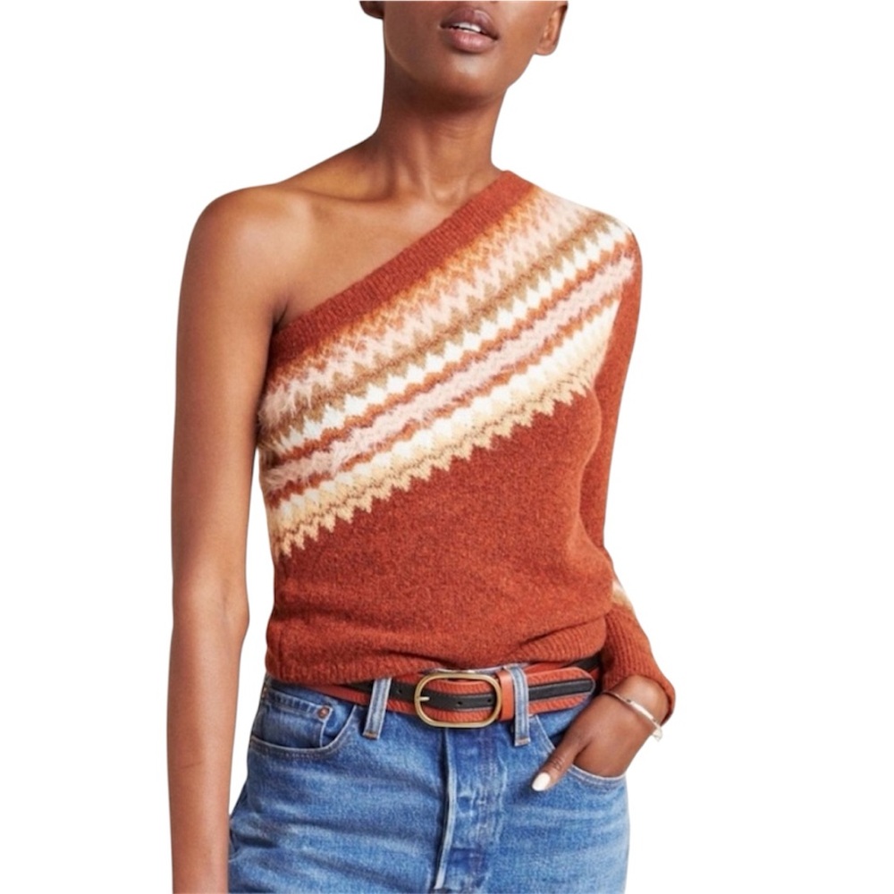 Anthropologie Vittoria Sweater Size Small Modern Contemporary Fair Isle Soft